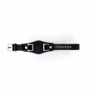 Watch strap Fossil JR1156 Leather Black 24mm